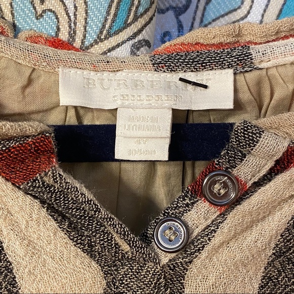 SOLD - NWT Burberry Girls House-Check Dress - Picture 4 of 13